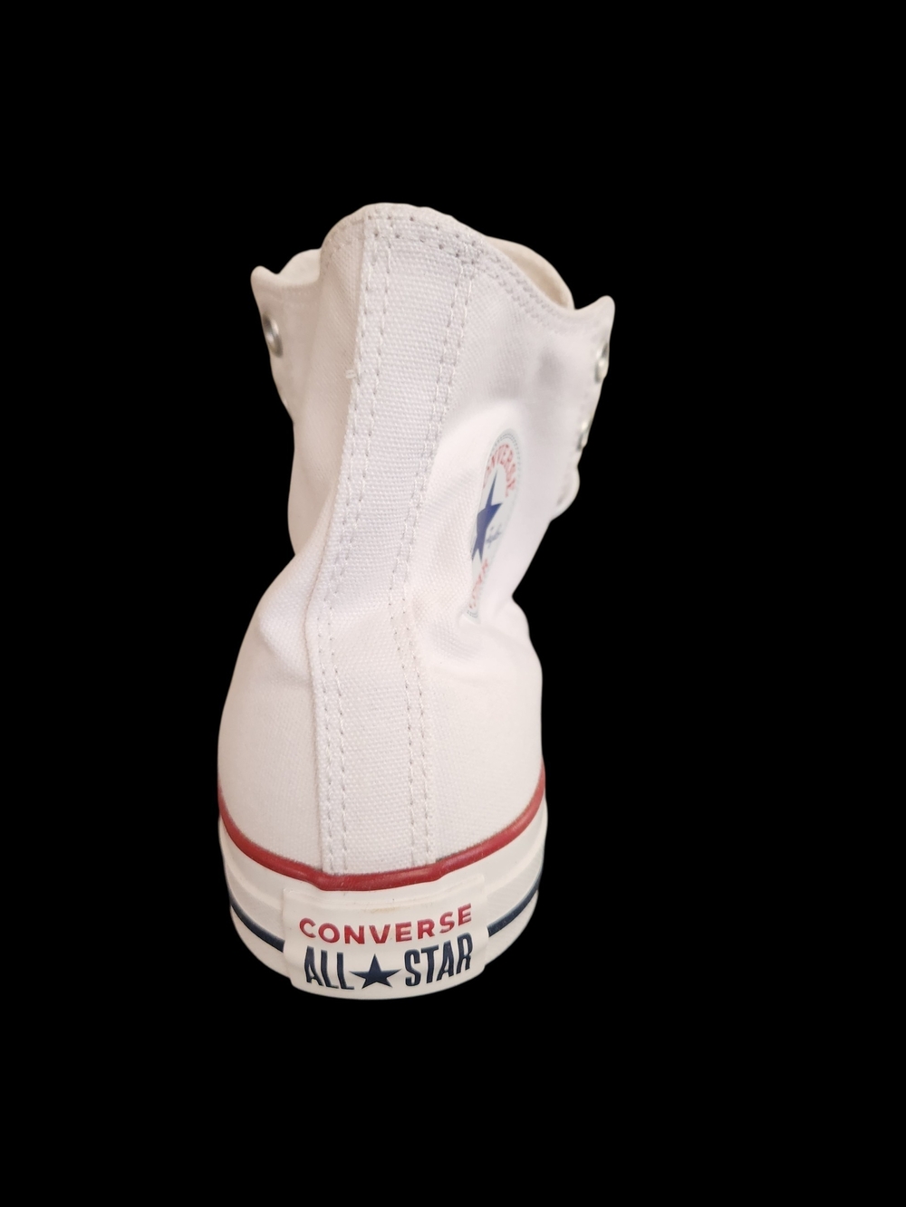 Converse Chuck Taylor All Star High Top - White with Red & Navy Trim - Picture 4 of 5